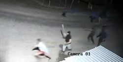 В Сокулукском районе группа молодых ребят с битами избивает прохожих. Видео
