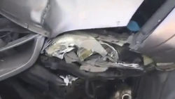 Машина​ охранного агентства M-Security врезалась в «Тойоту». Видео с места ДТП
