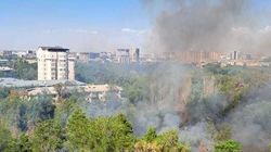 В парке Ататюрка снова пожар. Видео горожан