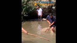 В Узгенском районе ловят рыбу с помощью электроудочки