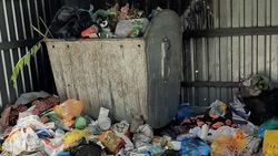 На ул.Масалиева в Оше три дня не убирают мусор. Фото горожанина