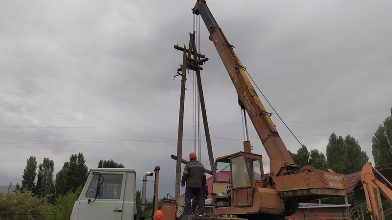 Renewal of power line supports done in Talas - Vimarsana News