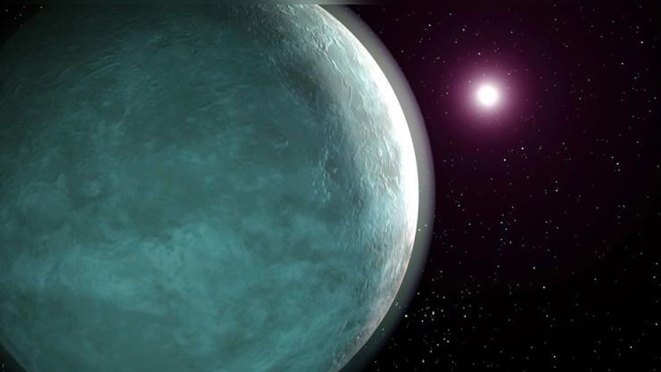 Экзопланета в нептуновой пустыне в представлении художника. (НАСА)