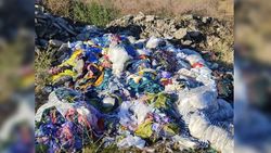 На обочине проспекта Ч.Айтматова лежит мусор