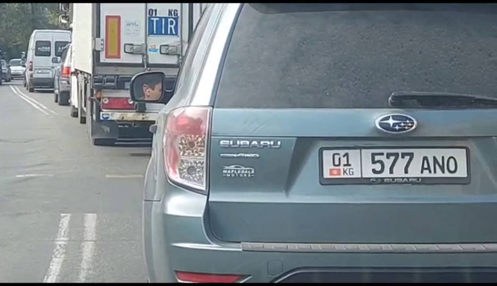 Водитель Subaru Forester во время езды щелкает семечки и бросает шелуху на дорогу. Видео
