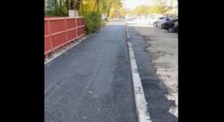 Горожанин жалуется на качество нового тротуара в 6 мкр