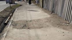 На Шопокова вскрыли участок тротуара, который ранее был отремонтирован