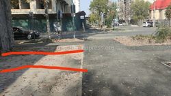 В «Бишкекасфальтсервис» рассказали, почему на ул.Фрунзе передвинули тротуар