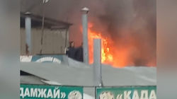 Пожар на рынке Дордой. Видео