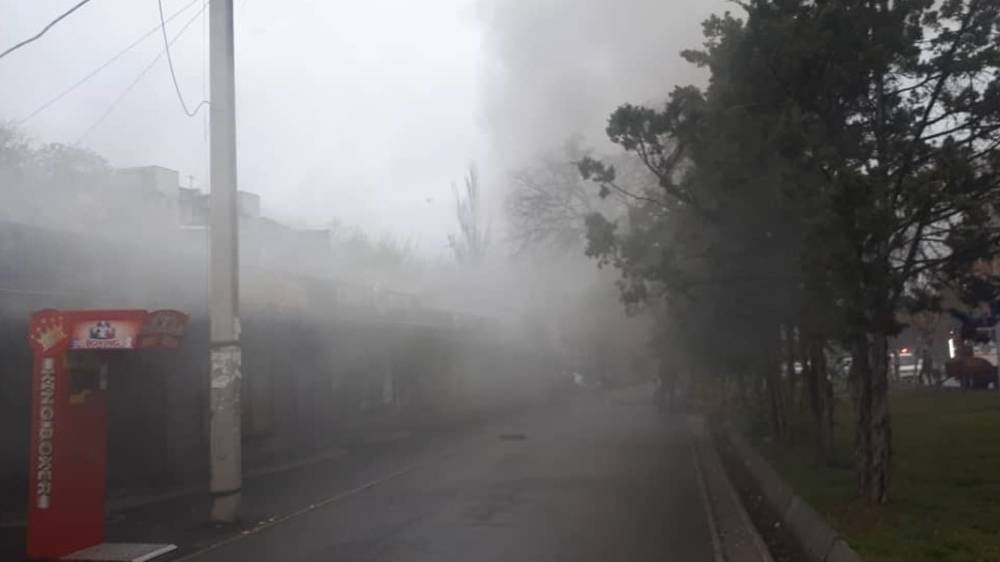 В 5 мкр по улице Каралаева произошел пожар