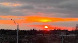Красивый закат на Иссык-Куле. Фото