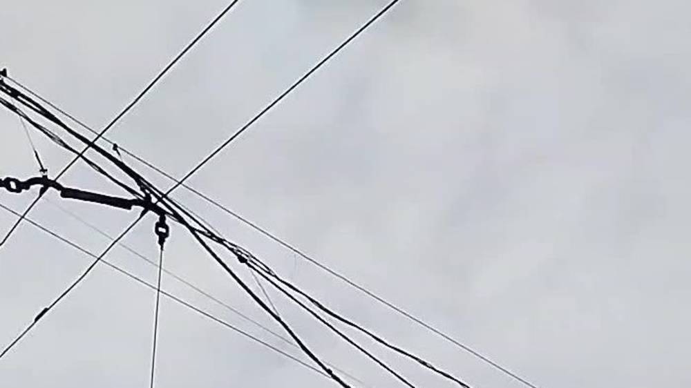 Обрыв кабеля на Киевской. Фото