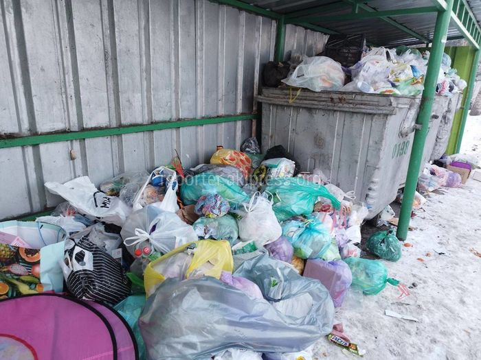 Горы мусора в 6 мкр. Фото
