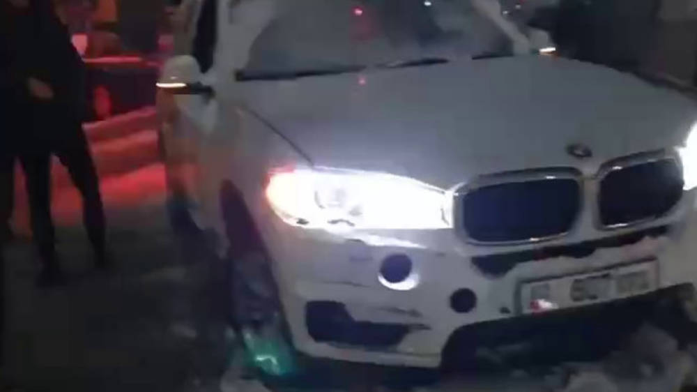 BMW X5 попала в ДТП в новогоднюю ночь