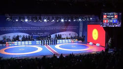 Какой флаг подняли на открытии чемпионата Кыргызстана по борьбе? Фото