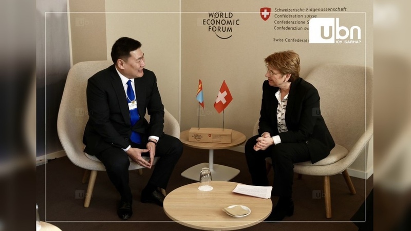 Der Premierminister der Mongolei bespricht mit dem Schweizer Präsidenten die Entwicklung des Wintertourismus