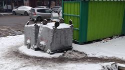 Зачем перевернули мусорные баки по ул.Торокула Айтматова? - горожанин.