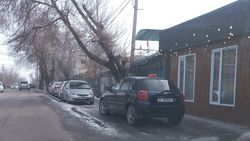 На ул.Куренкеева организовали парковку на тротуаре. Фото