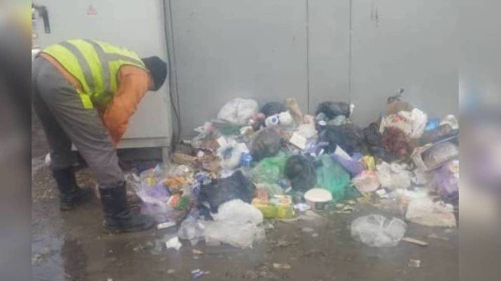 «Тазалык» убрал мусор на улице Тимирзяева. Фото