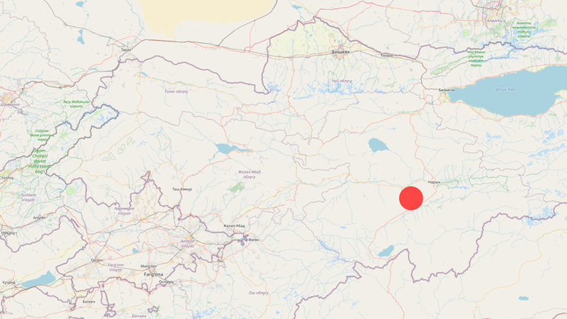 A magnitude 3 earthquake occurred 35 km from Naryn