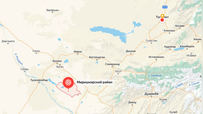 An earthquake hits Uzbekistan on Monday