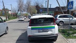 Машина муниципальной инспекции припаркована на «зебре». Фото
