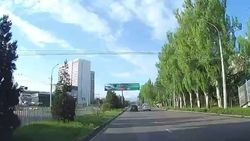 ДТП с участием трех машин на Алматинке. Видео