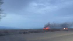На южном берегу Иссык-Куля горел камыш. Видео