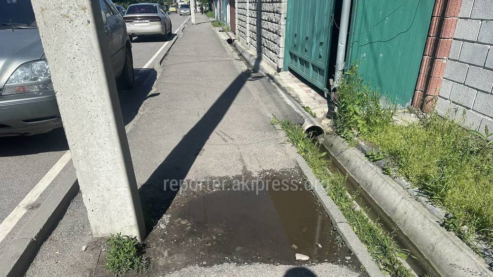 «Бишкекасфальтсервис» отремонтирует ямы ну тротуаре по ул.Султана Боромбая