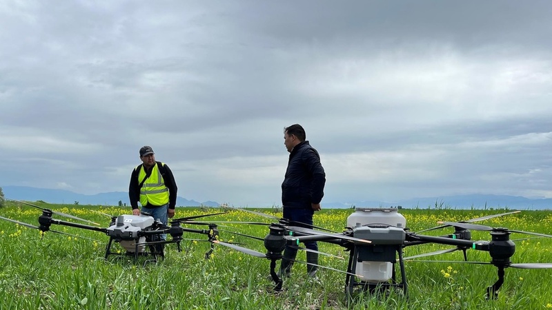 Work of agrodrones demonstrated in Issyk-Ata district of Kyrgyzstan - Vimarsana News