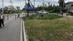 Владельцы забрали незаконно установленную палатку на Масалиева-Иманкулова, - мэрия