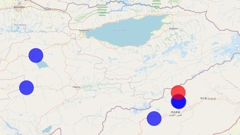 A magnitude 4 earthquake occurs near the Kyrgyz-Chinese border