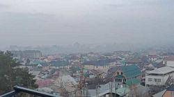 Смог в Бишкеке. Фотография с балкона горожанки