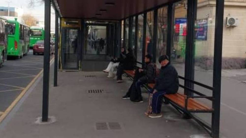 На новой остановке на проспекте Чуй нет урн. Фото горожанина