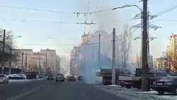 КамАЗ сильно дымит. Видео горожанина
