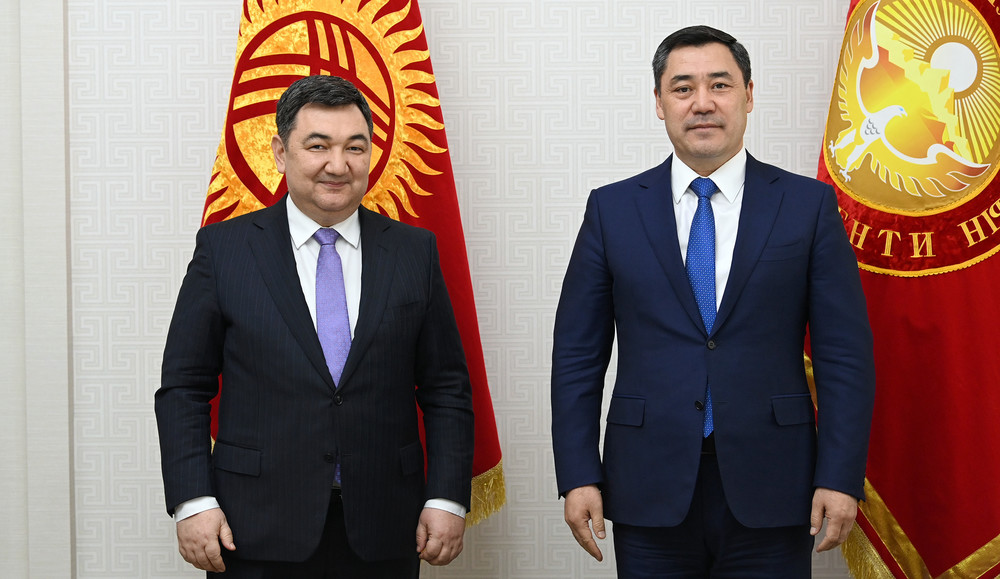 Президент Международной тюркской академии Дархан Кыдырали и президент Кыргызстана Садыр Жапаров