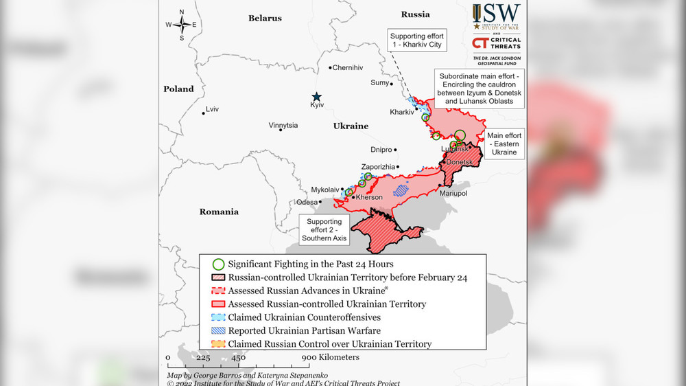 Карта isw боевых действий украина