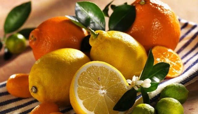 фрукты, цитрус, лимон,
