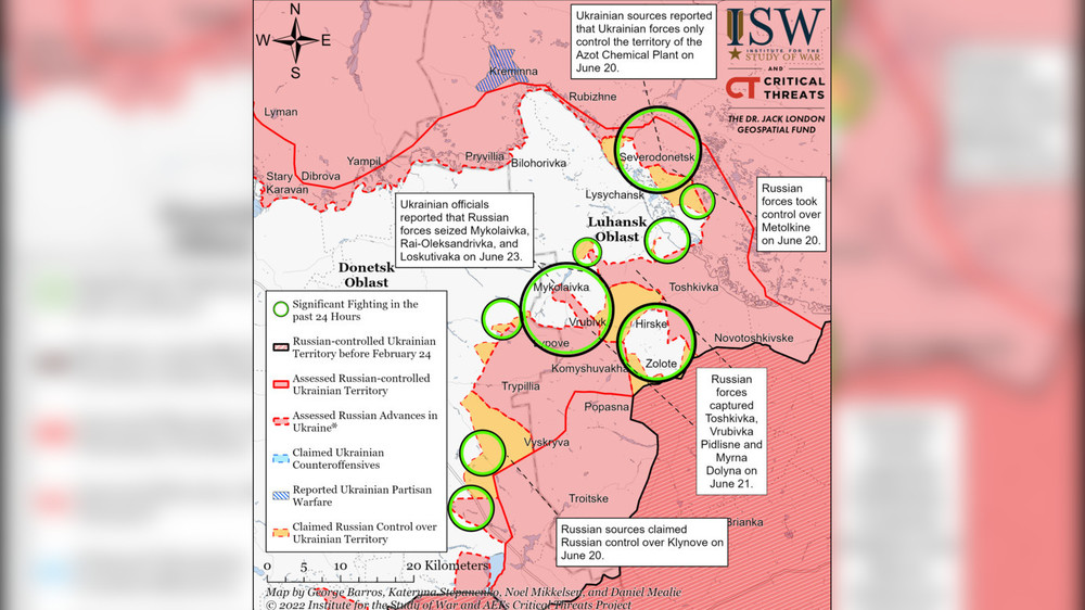 Лисичанск на карте военных действий сегодня