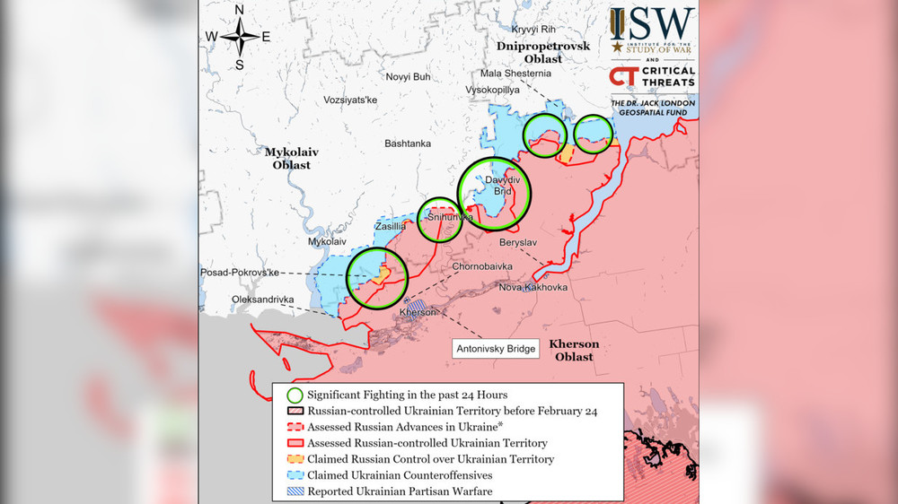 Isw карта боевых действий на украине сегодня