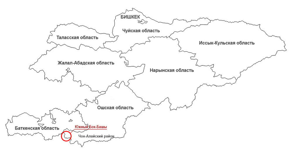 Карта ошской области