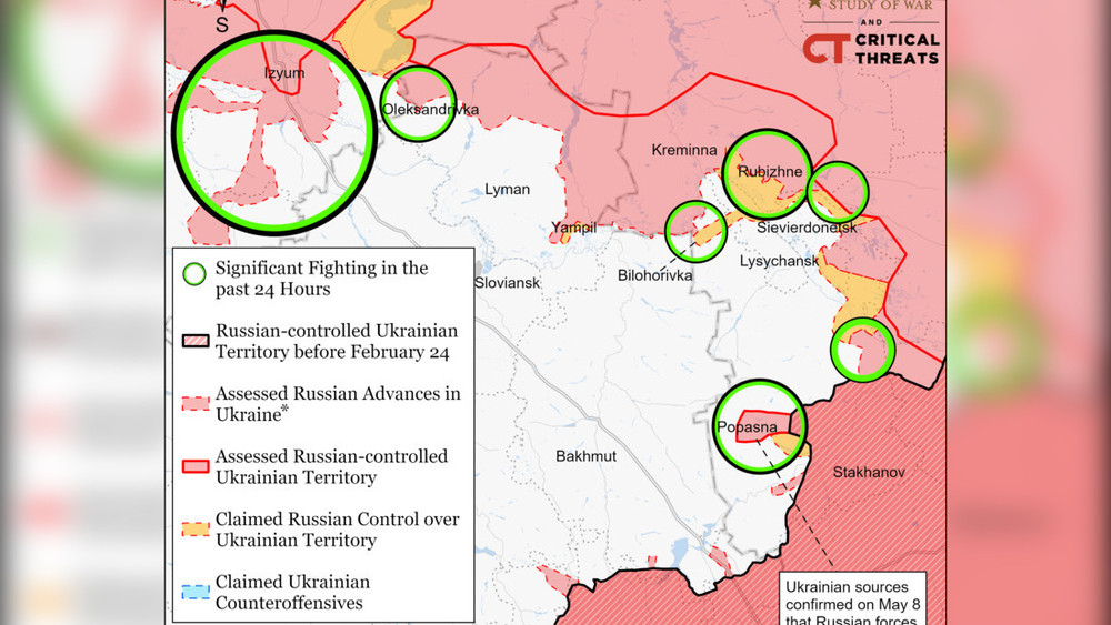 Институт изучения войны карта боевых действий на украине