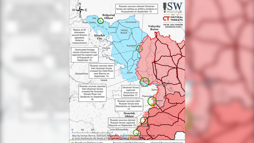 Американский институт изучения войны карта боевых действий на украине