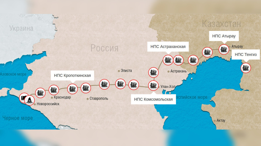 маршрут трубопроводной системы Каспийского трубопроводного консорциума