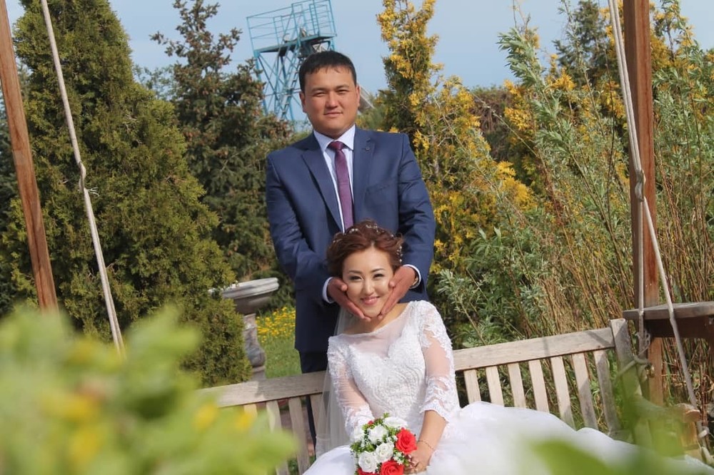 Айжан Айтыгулрва и ее муж