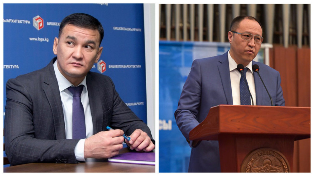 Слева направо: Глава «Бишкекглавархитектура» А.Тулебердиев и экс-вице-мэр Р.Макенов