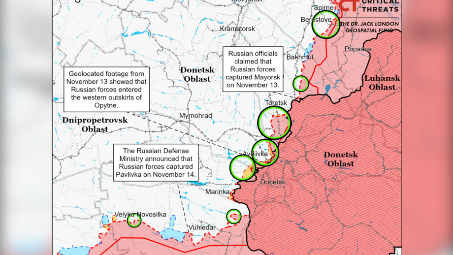 Карта ноября. Карта боевых действий. Карта боевых действий России. Карта боевых действий на Украине на сегодня. Карта боевых действий американский институт изучения войны.