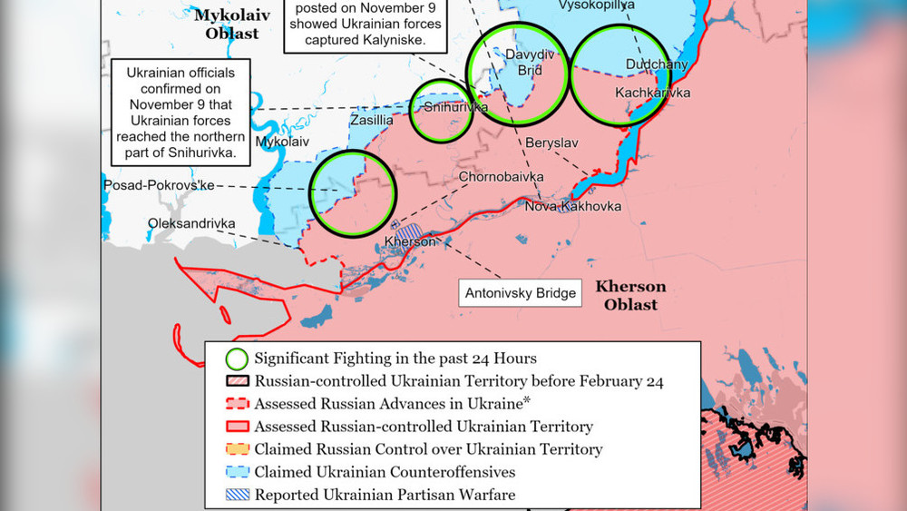 Карта института войны сша