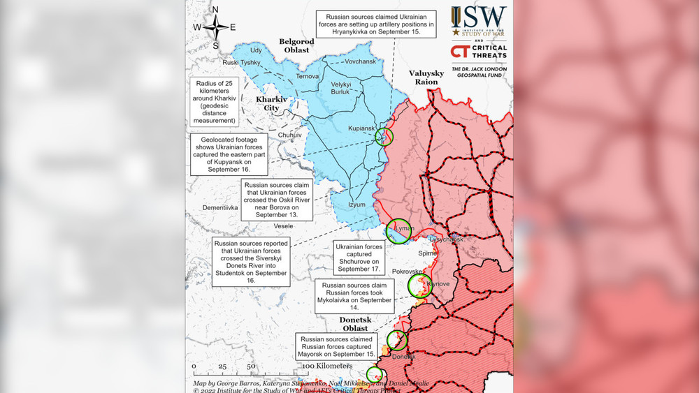 Институт изучения войны карта украины