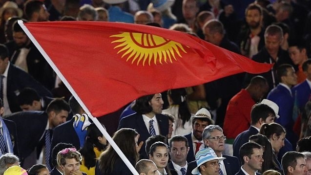 Флаг Кыргызстана на Олимпиаде в Рио